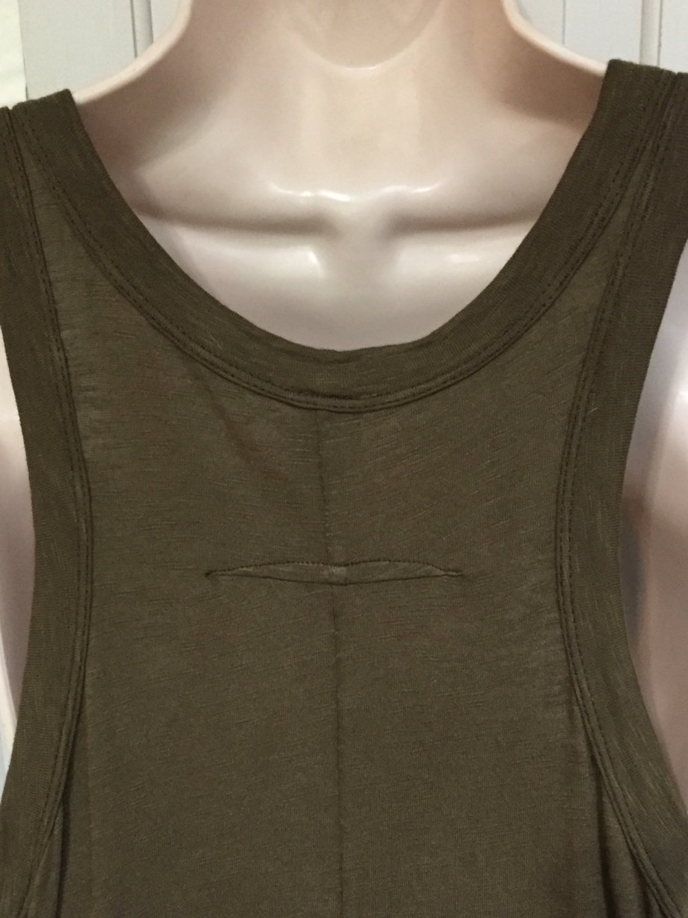Wilt Olive Green Sleeveless Tank Dress w/ Tie Waist & Back Ruffle - Picture 13 of 15
